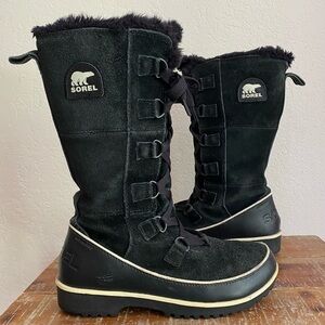 Sorel Joan of Arctic black waterproof suede boots